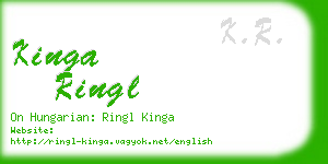 kinga ringl business card